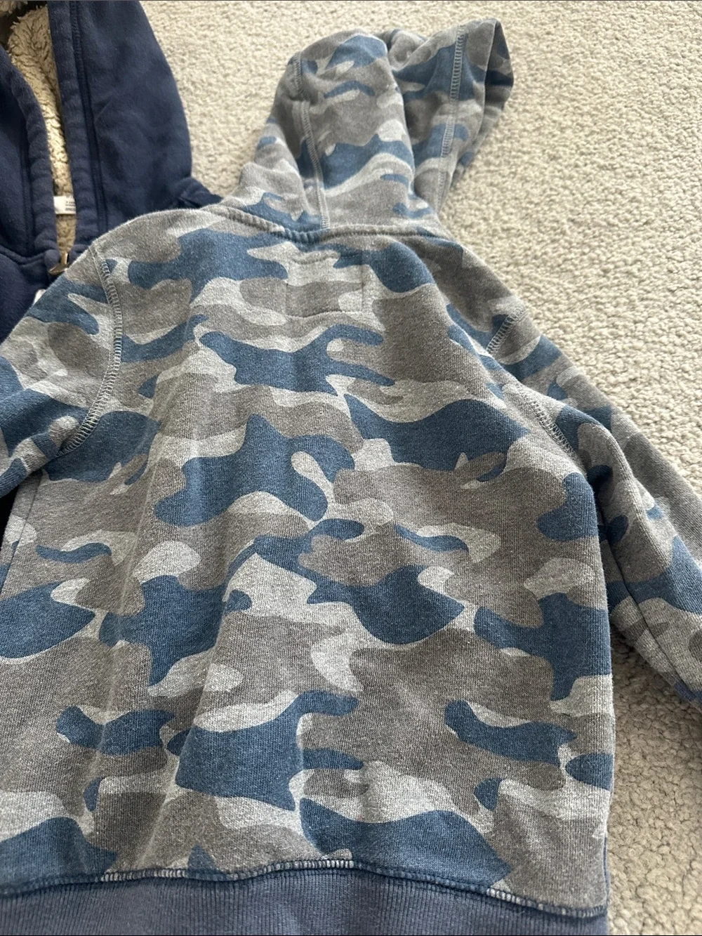 GAP Navy Kids Hooded Fleece Zip-Up Sweatshirt